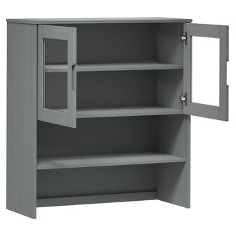 Opzetkast MOLDE 90x35x100 cm massief grenenhout grijs 5