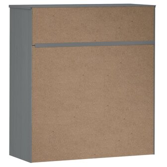 Opzetkast MOLDE 90x35x100 cm massief grenenhout grijs 7