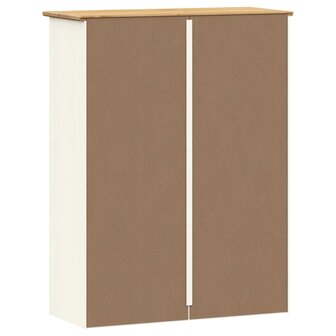Opzetkast VIGO 78x30x100 cm massief grenenhout wit 7