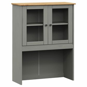 Opzetkast VIGO 78x30x100 cm massief grenenhout grijs 2