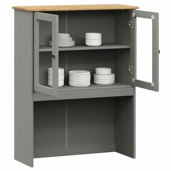 Opzetkast VIGO 78x30x100 cm massief grenenhout grijs 3