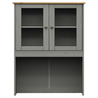 Opzetkast VIGO 78x30x100 cm massief grenenhout grijs 4