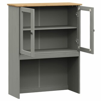 Opzetkast VIGO 78x30x100 cm massief grenenhout grijs 5