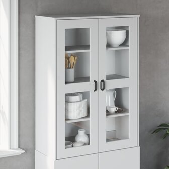 Opzetkast VIKEN bewerkt hout wit 1