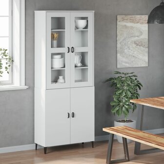 Opzetkast VIKEN bewerkt hout wit 3
