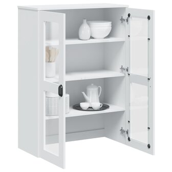 Opzetkast VIKEN bewerkt hout wit 4
