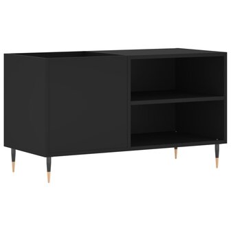 Platenkast 85x38x48 cm bewerkt hout zwart 2