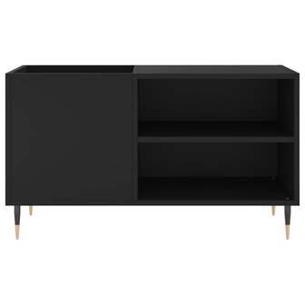 Platenkast 85x38x48 cm bewerkt hout zwart 4