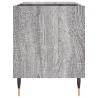 Platenkast 85x38x48 cm bewerkt hout grijs sonoma eikenkleurig 5