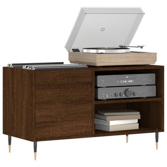 Platenkast 85x38x48 cm bewerkt hout bruin eikenkleur 3