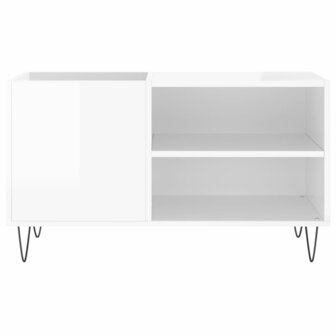 Platenkast 85x38x48 cm bewerkt hout hoogglans wit 4