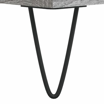Platenkast 85x38x48 cm bewerkt hout grijs sonoma eikenkleurig 7
