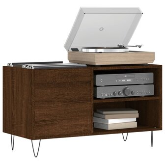 Platenkast 85x38x48 cm bewerkt hout bruin eikenkleur 3