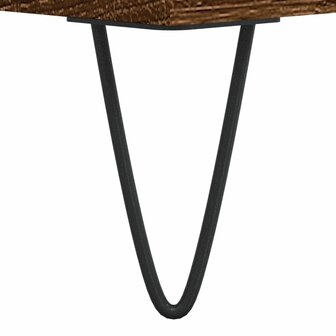 Platenkast 85x38x48 cm bewerkt hout bruin eikenkleur 7