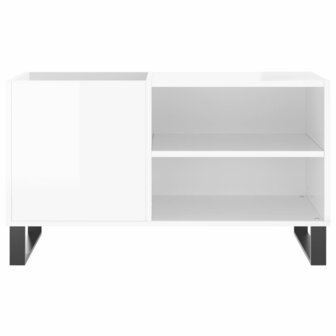 Platenkast 85x38x48 cm bewerkt hout hoogglans wit 4
