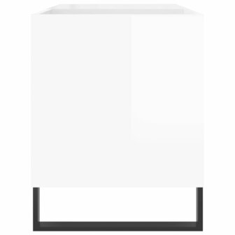 Platenkast 85x38x48 cm bewerkt hout hoogglans wit 5