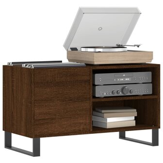 Platenkast 85x38x48 cm bewerkt hout bruin eikenkleur 3