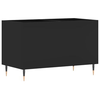 Platenkast 74,5x38x48 cm bewerkt hout zwart 2