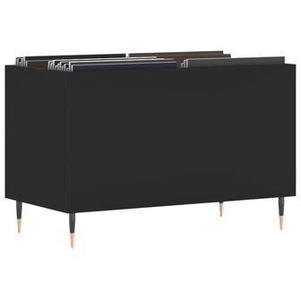 Platenkast 74,5x38x48 cm bewerkt hout zwart 3