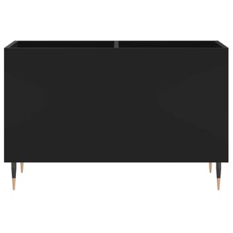 Platenkast 74,5x38x48 cm bewerkt hout zwart 4