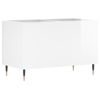 Platenkast 74,5x38x48 cm bewerkt hout hoogglans wit 2