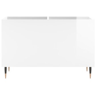 Platenkast 74,5x38x48 cm bewerkt hout hoogglans wit 4