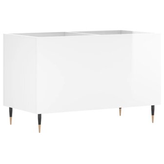 Platenkast 74,5x38x48 cm bewerkt hout hoogglans wit 6