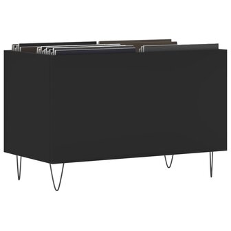 Platenkast 74,5x38x48 cm bewerkt hout zwart 3