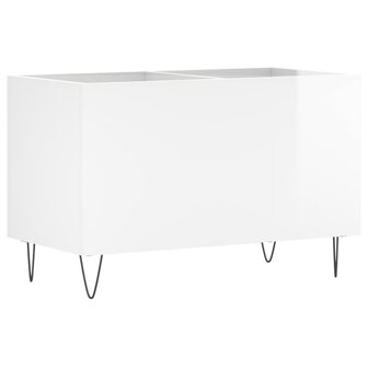 Platenkast 74,5x38x48 cm bewerkt hout hoogglans wit 6