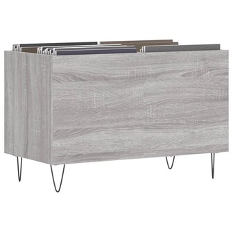 Platenkast 74,5x38x48 cm bewerkt hout grijs sonoma eikenkleurig 3