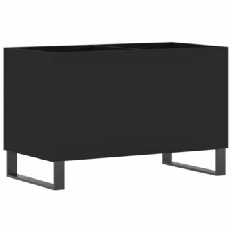 Platenkast 74,5x38x48 cm bewerkt hout zwart 2