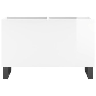 Platenkast 74,5x38x48 cm bewerkt hout hoogglans wit 4