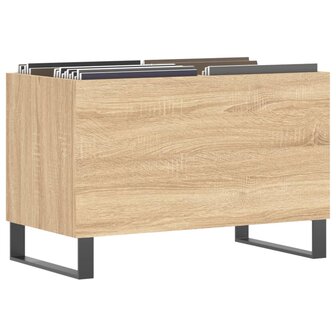 Platenkast 74,5x38x48 cm bewerkt hout sonoma eikenkleurig 3