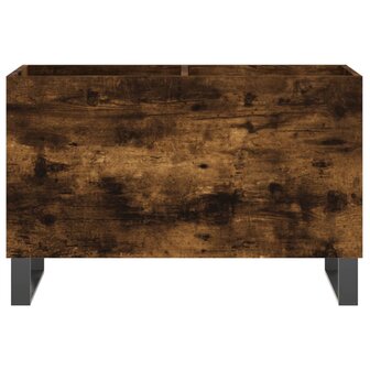 Platenkast 74,5x38x48 cm bewerkt hout gerookt eikenkleurig 4
