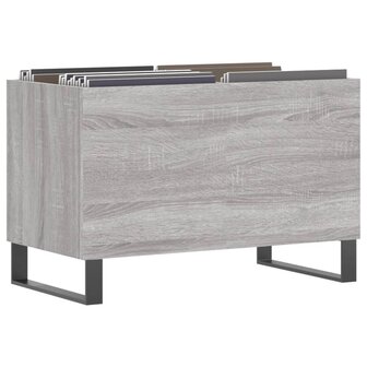 Platenkast 74,5x38x48 cm bewerkt hout grijs sonoma eikenkleurig 3