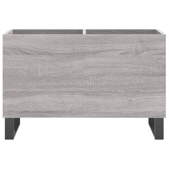 Platenkast 74,5x38x48 cm bewerkt hout grijs sonoma eikenkleurig 4