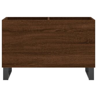 Platenkast 74,5x38x48 cm bewerkt hout bruin eikenkleur 4