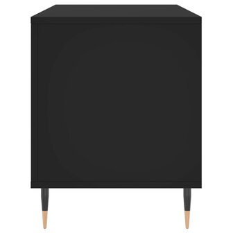 Platenkast 100x38x48 cm bewerkt hout zwart 5