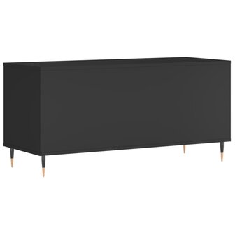 Platenkast 100x38x48 cm bewerkt hout zwart 6