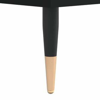 Platenkast 100x38x48 cm bewerkt hout zwart 7