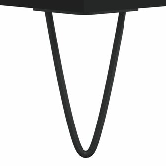 Platenkast 100x38x48 cm bewerkt hout zwart 7