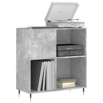 Platenkast 84,5x38x89 cm bewerkt hout betongrijs 3