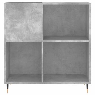 Platenkast 84,5x38x89 cm bewerkt hout betongrijs 4