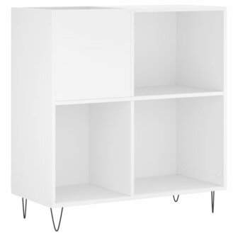 Platenkast 84,5x38x89 cm bewerkt hout wit 2