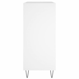 Platenkast 84,5x38x89 cm bewerkt hout wit 5