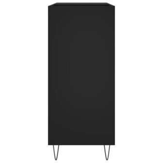Platenkast 84,5x38x89 cm bewerkt hout zwart 5