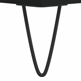 Platenkast 84,5x38x89 cm bewerkt hout zwart 8
