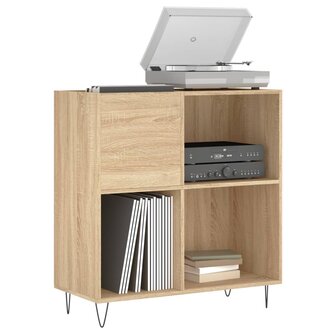 Platenkast 84,5x38x89 cm bewerkt hout sonoma eikenkleurig 3