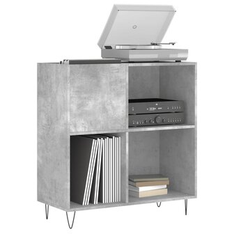 Platenkast 84,5x38x89 cm bewerkt hout betongrijs 3