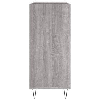 Platenkast 84,5x38x89 cm bewerkt hout grijs sonoma eikenkleurig 5